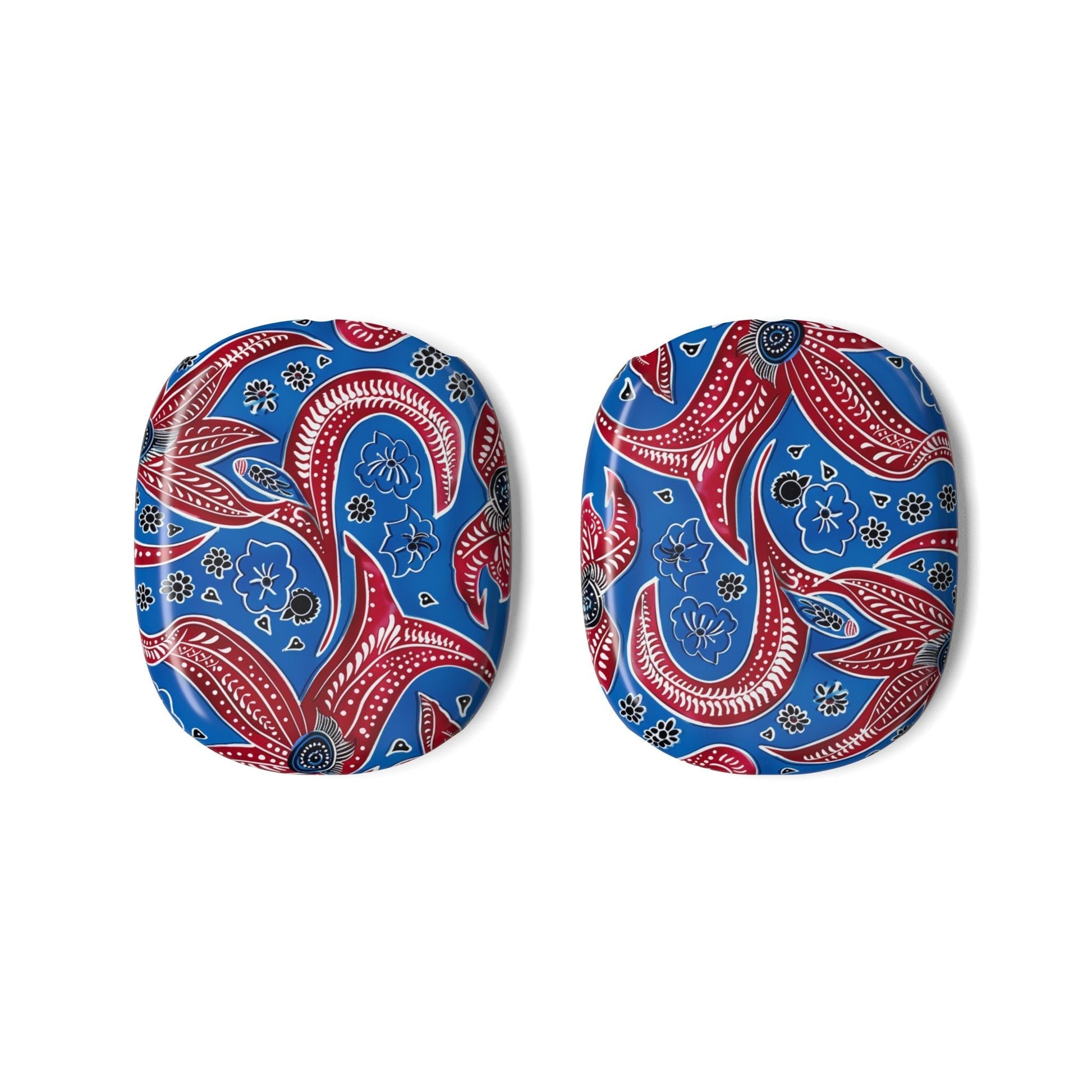 Paisley Pattern AirPod Max Cases — Red & Blue Bandana - Style Headphone Covers - DIGITAL X