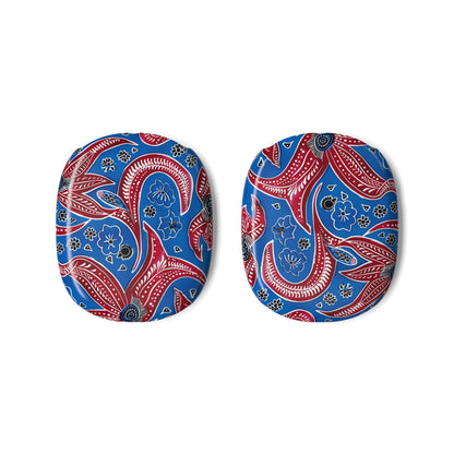 Paisley Pattern AirPod Max Cases — Red & Blue Bandana - Style Headphone Covers - DIGITAL X