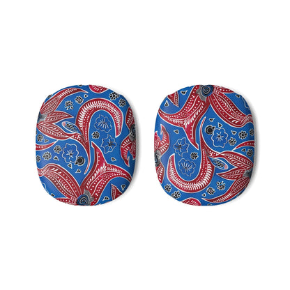 Paisley Pattern AirPod Max Cases — Red & Blue Bandana - Style Headphone Covers - DIGITAL X