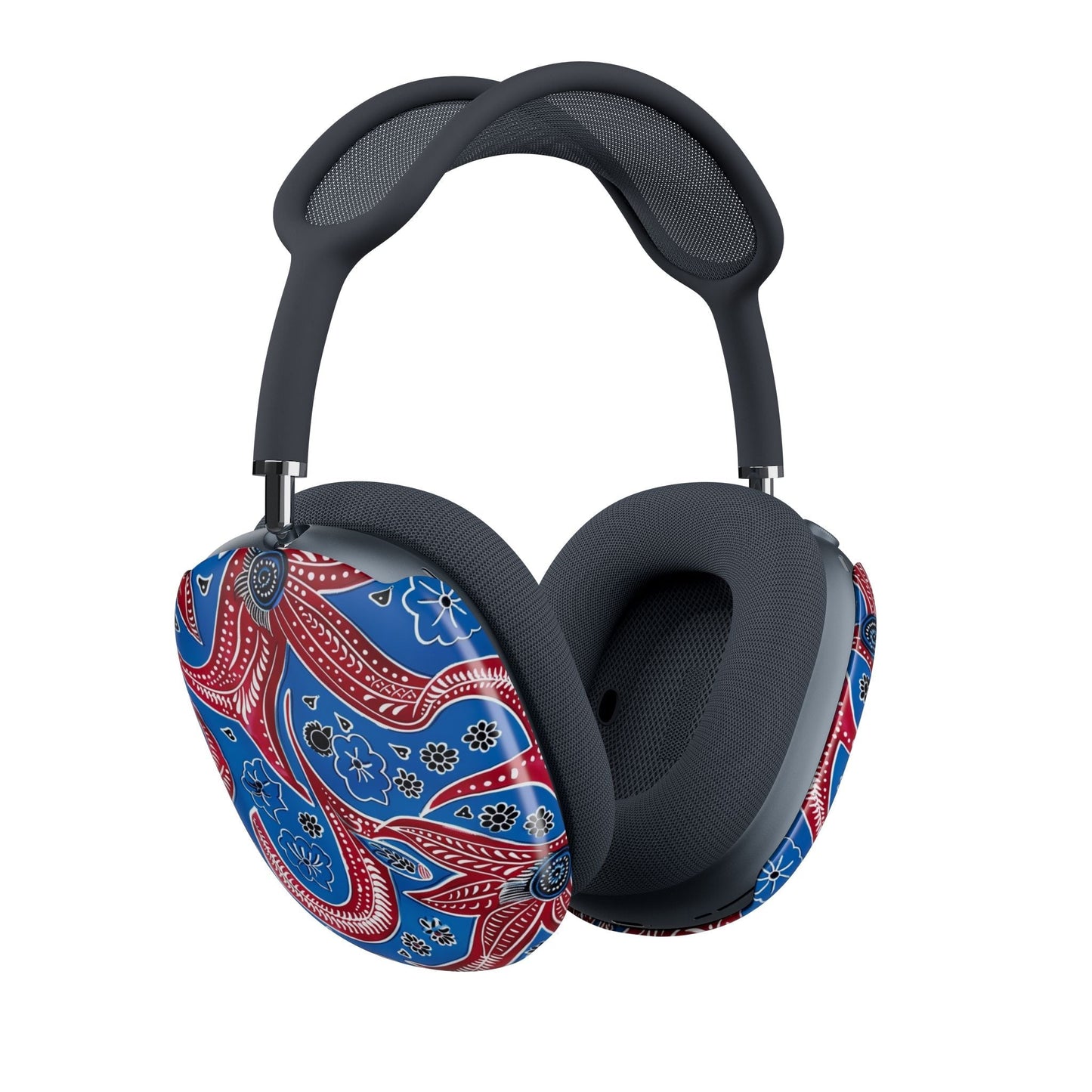 Paisley Pattern AirPod Max Cases — Red & Blue Bandana - Style Headphone Covers - DIGITAL X