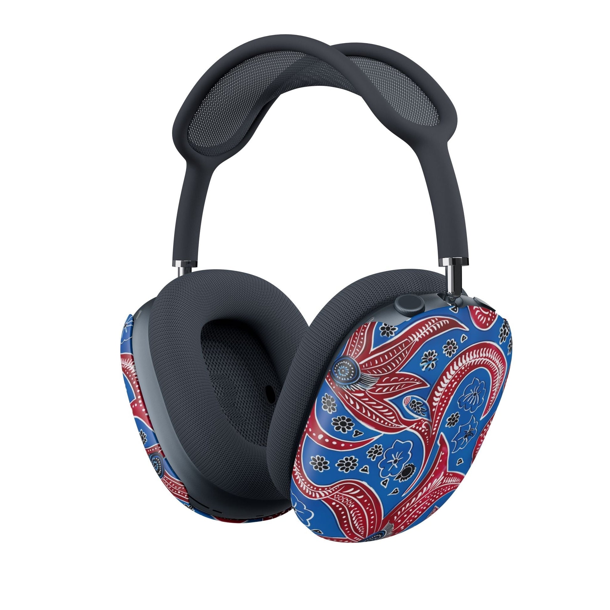 Paisley Pattern AirPod Max Cases — Red & Blue Bandana - Style Headphone Covers - DIGITAL X
