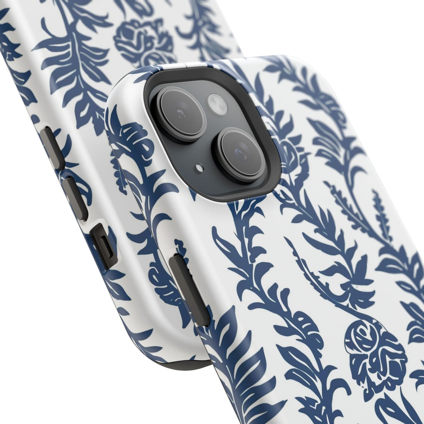Phone Case — Blue Floral Vine Magnetic Impact - Resistant Case - DIGITAL X