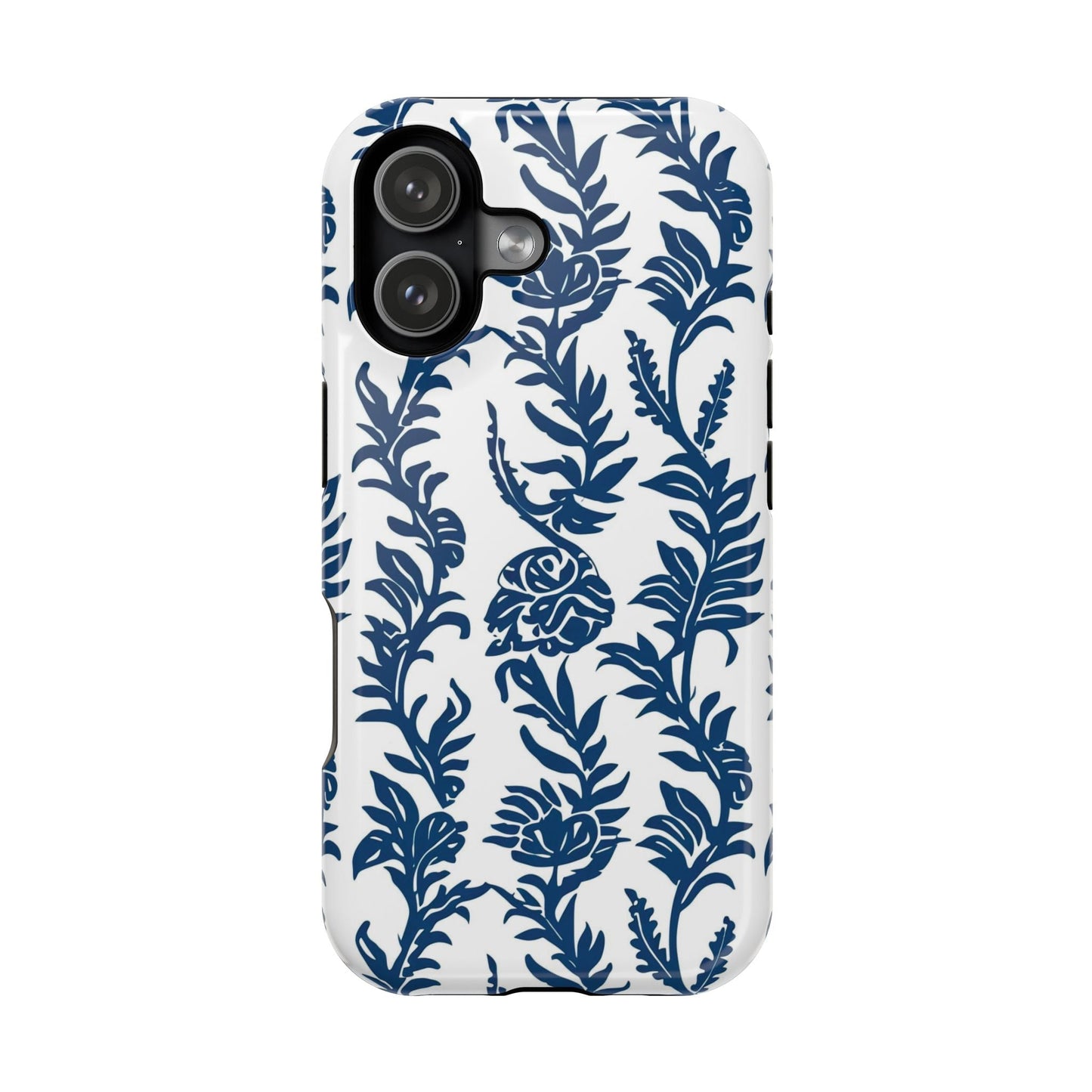Phone Case — Blue Floral Vine Magnetic Impact - Resistant Case - DIGITAL X