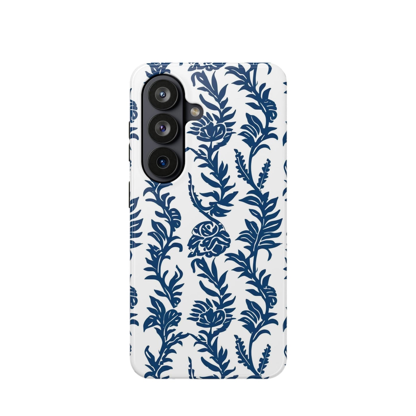 Phone Case — Blue Floral Vine Magnetic Impact - Resistant Case - DIGITAL X