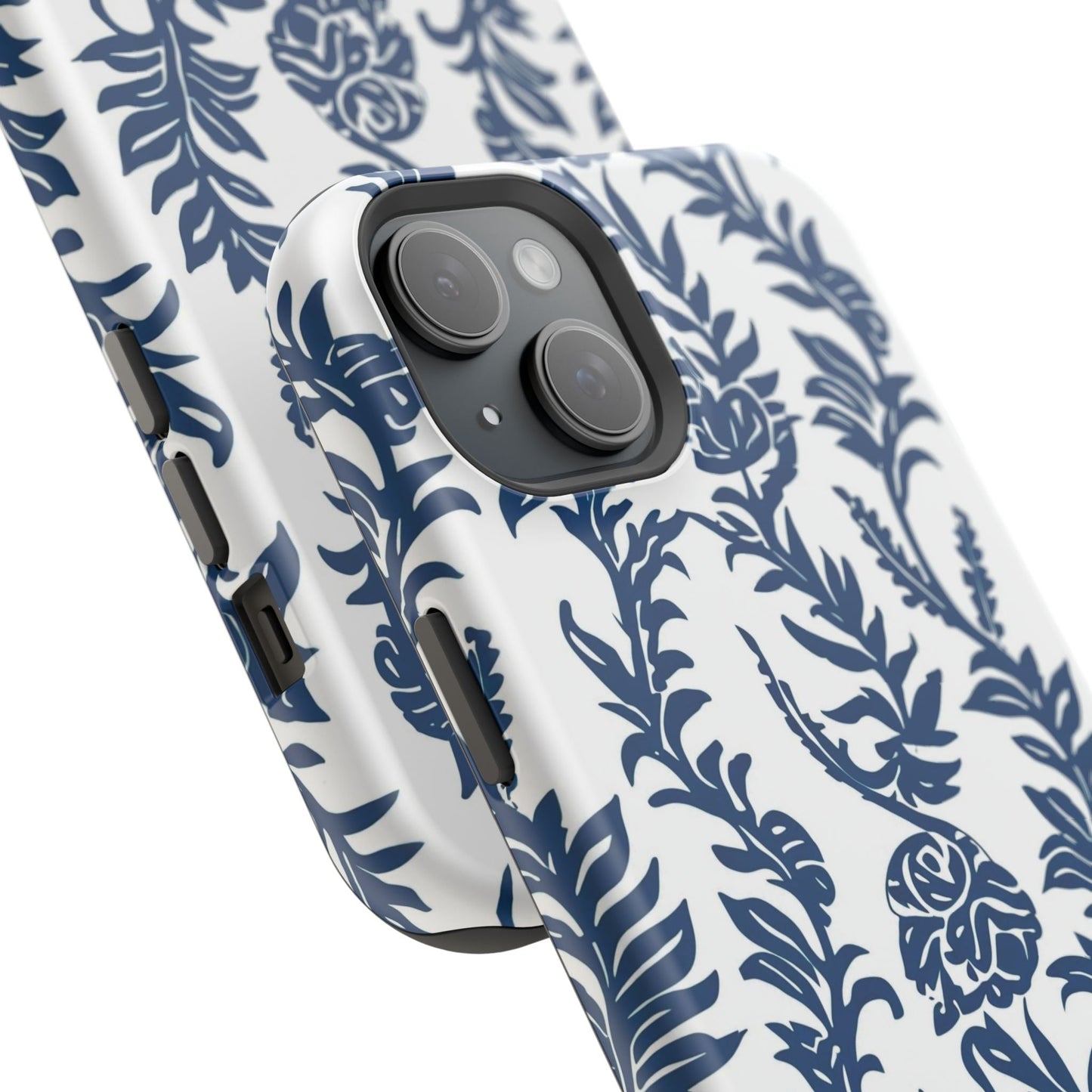 Phone Case — Blue Floral Vine Magnetic Impact - Resistant Case - DIGITAL X