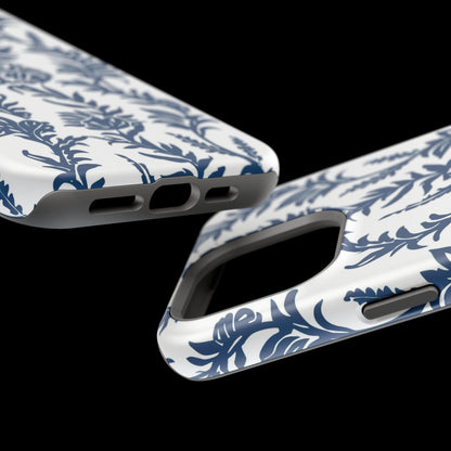 Phone Case — Blue Floral Vine Magnetic Impact - Resistant Case - DIGITAL X