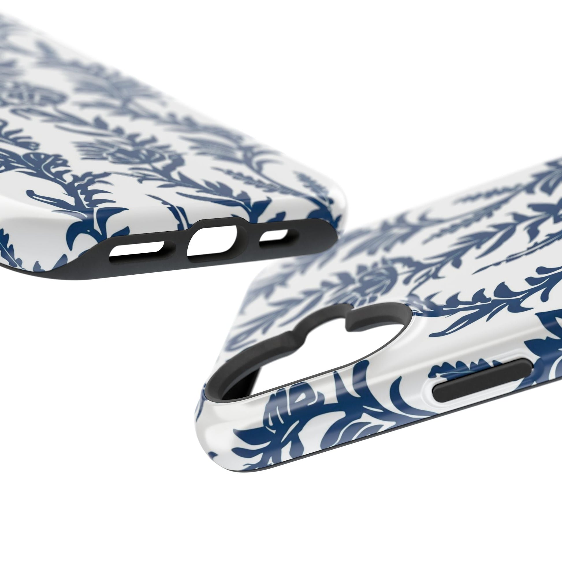 Phone Case — Blue Floral Vine Magnetic Impact - Resistant Case - DIGITAL X