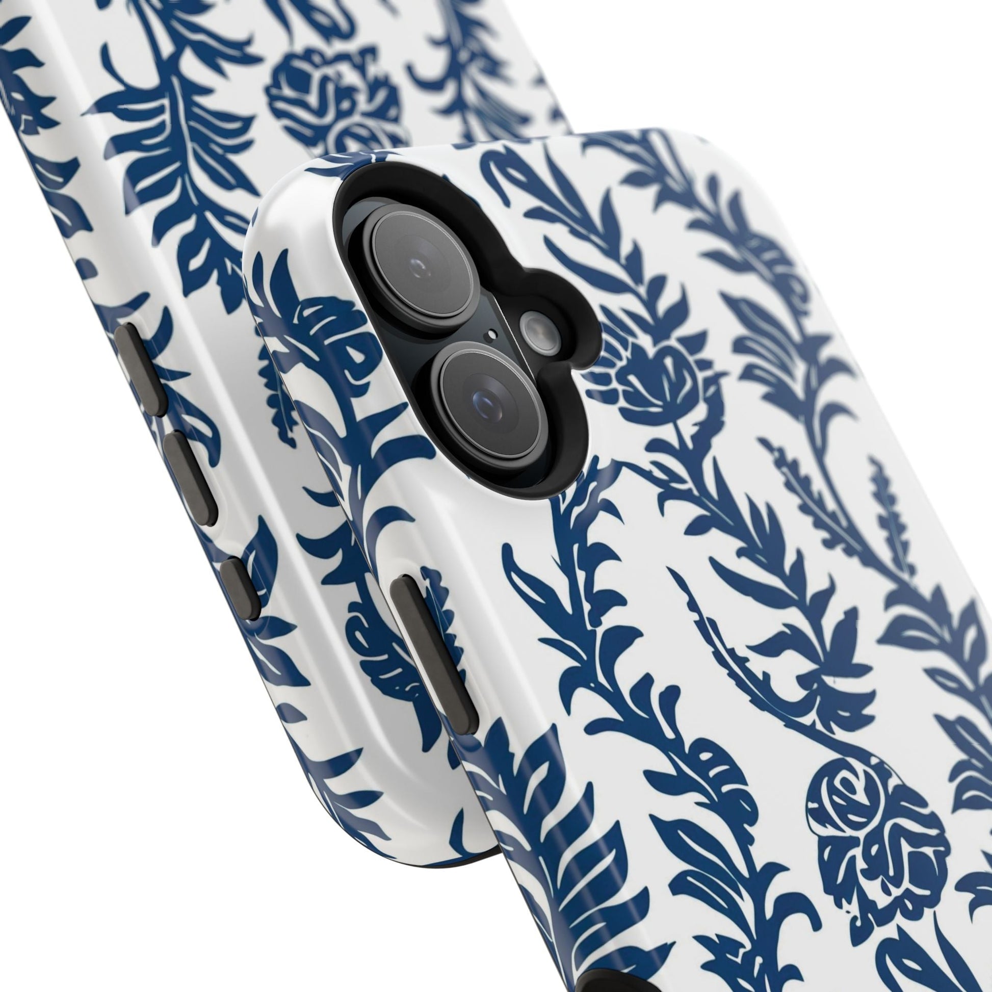 Phone Case — Blue Floral Vine Magnetic Impact - Resistant Case - DIGITAL X