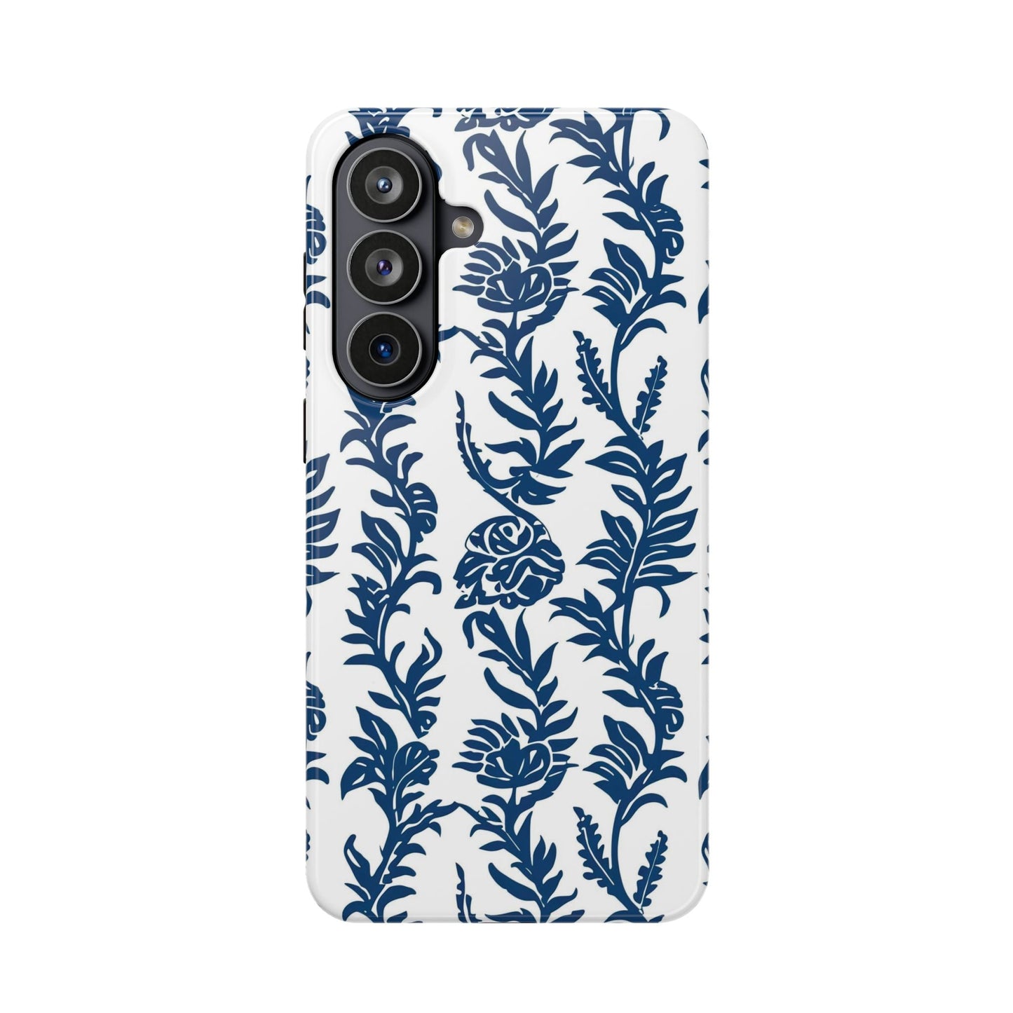 Phone Case — Blue Floral Vine Magnetic Impact - Resistant Case - DIGITAL X