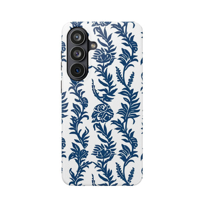 Phone Case — Blue Floral Vine Magnetic Impact - Resistant Case - DIGITAL X