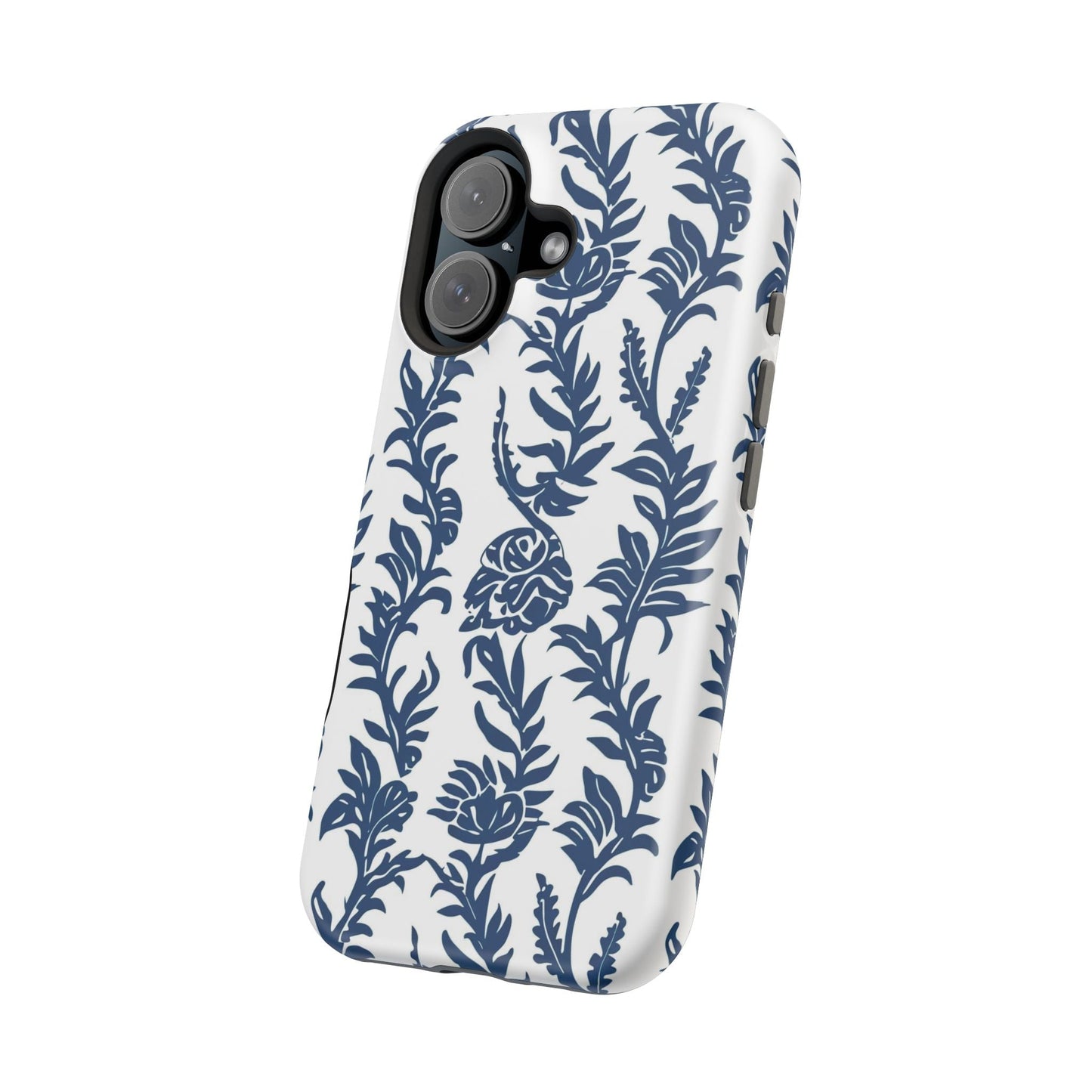 Phone Case — Blue Floral Vine Magnetic Impact - Resistant Case - DIGITAL X