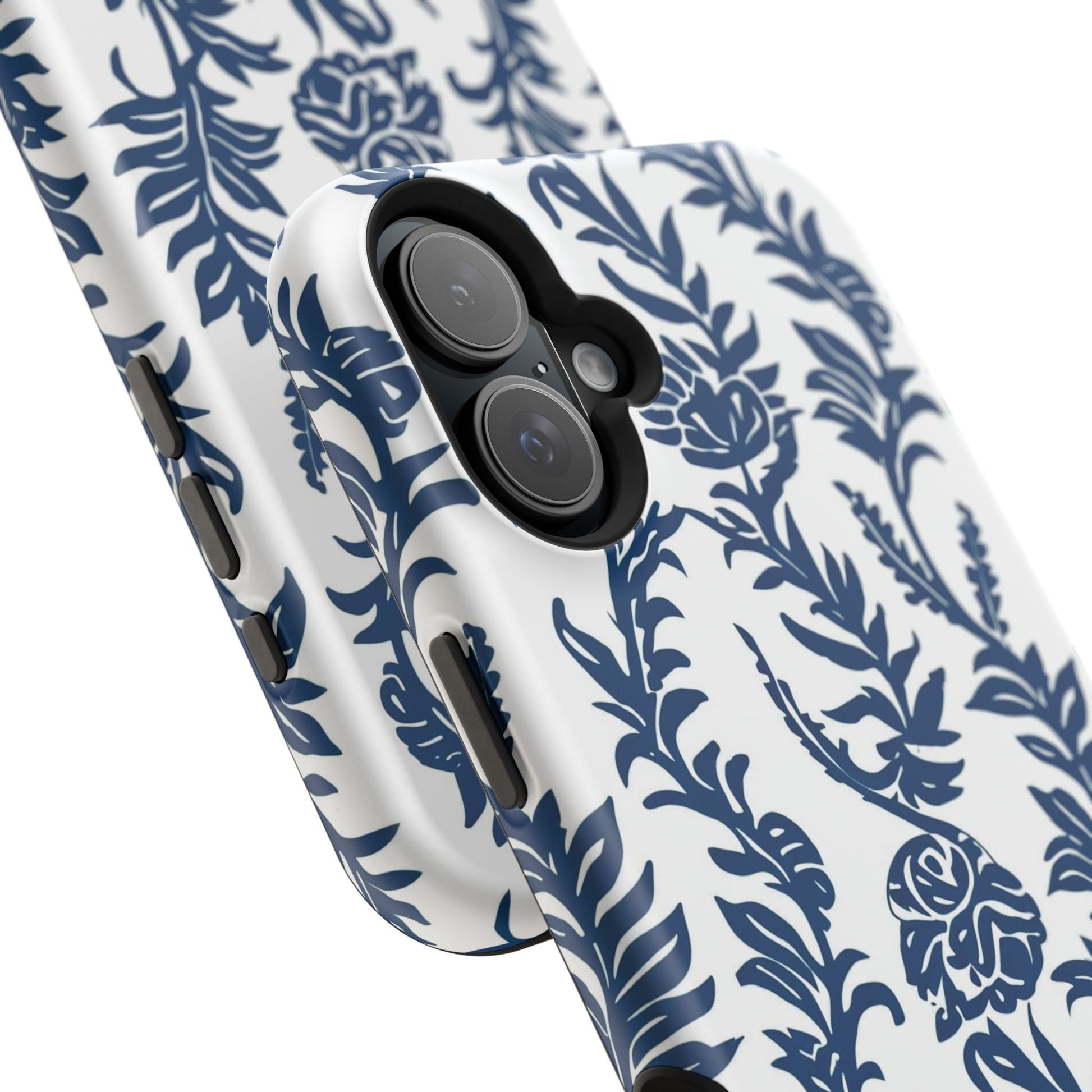 Phone Case — Blue Floral Vine Magnetic Impact - Resistant Case - DIGITAL X