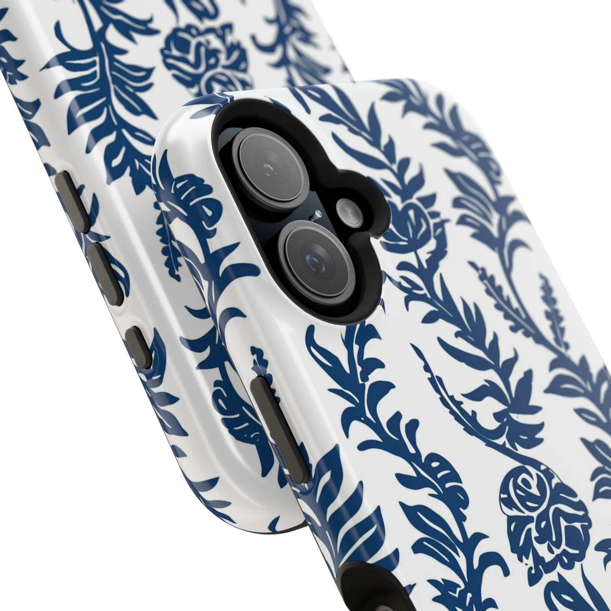 Phone Case — Blue Floral Vine Magnetic Impact - Resistant Case - DIGITAL X