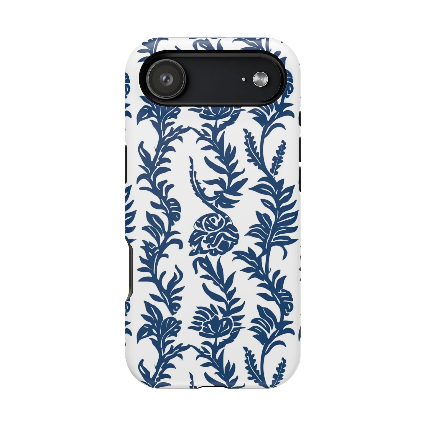 Phone Case — Blue Floral Vine Magnetic Impact - Resistant Case - DIGITAL X