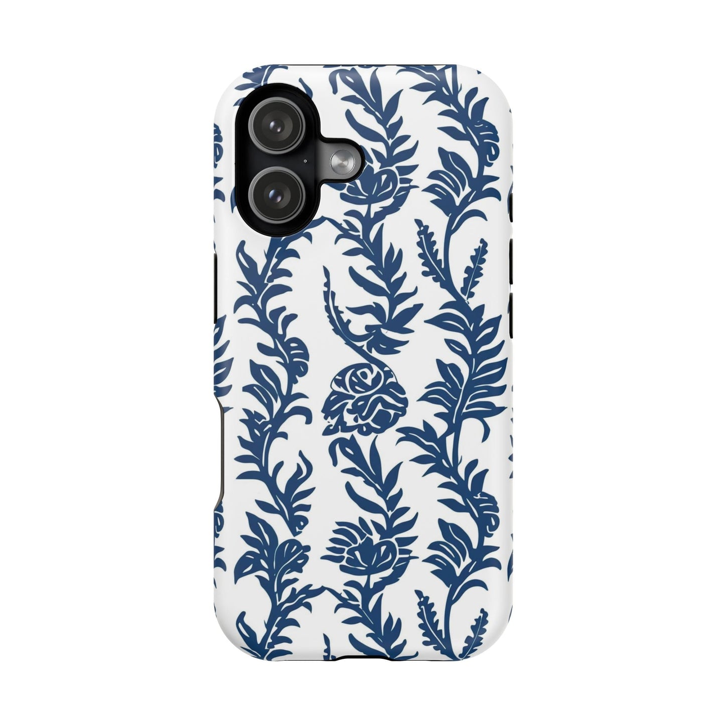 Phone Case — Blue Floral Vine Magnetic Impact - Resistant Case - DIGITAL X