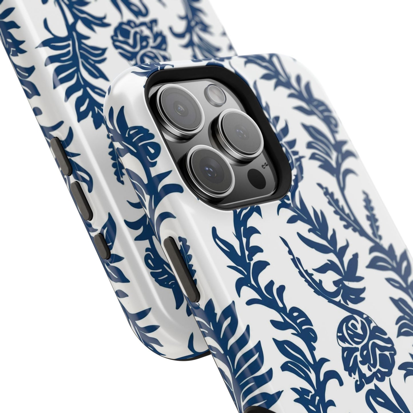 Phone Case — Blue Floral Vine Magnetic Impact - Resistant Case - DIGITAL X