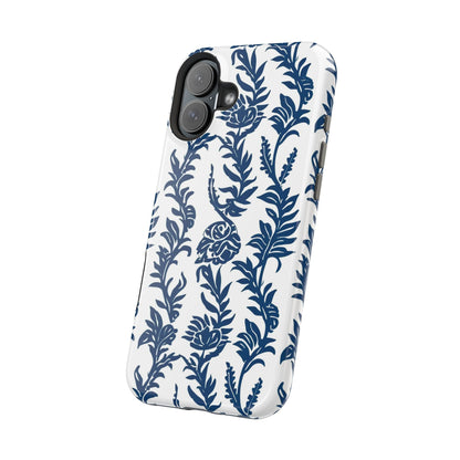 Phone Case — Blue Floral Vine Magnetic Impact - Resistant Case - DIGITAL X