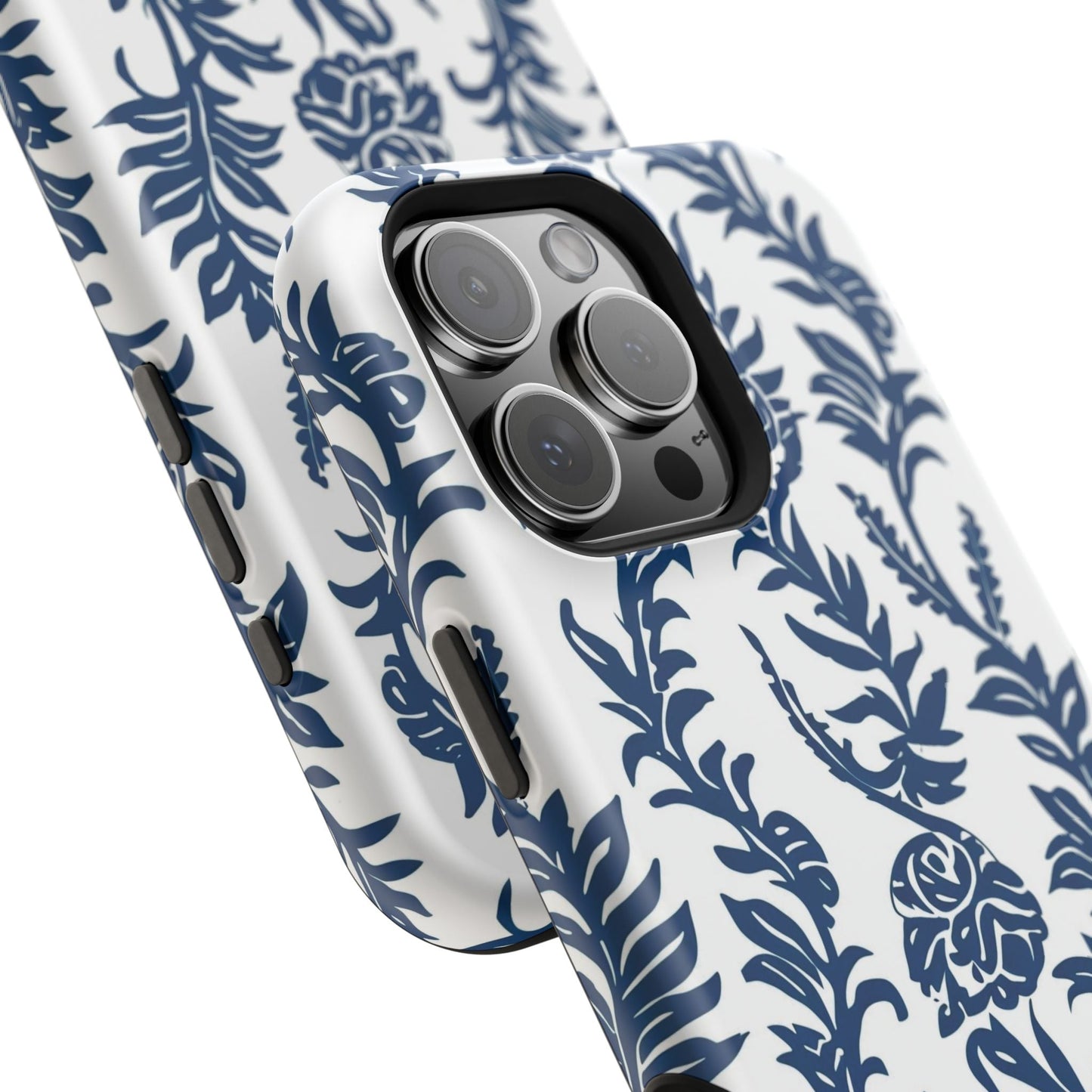 Phone Case — Blue Floral Vine Magnetic Impact - Resistant Case - DIGITAL X