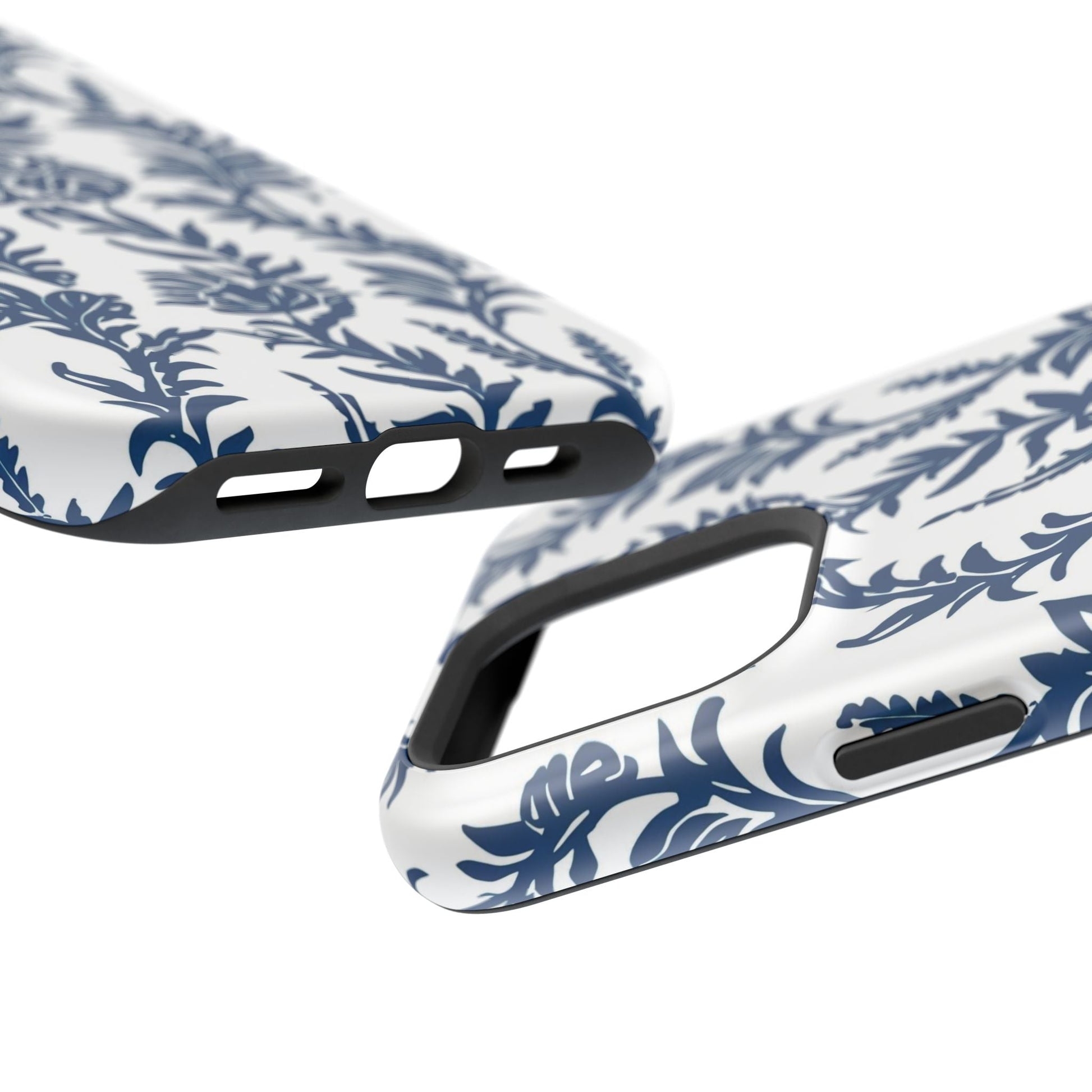 Phone Case — Blue Floral Vine Magnetic Impact - Resistant Case - DIGITAL X