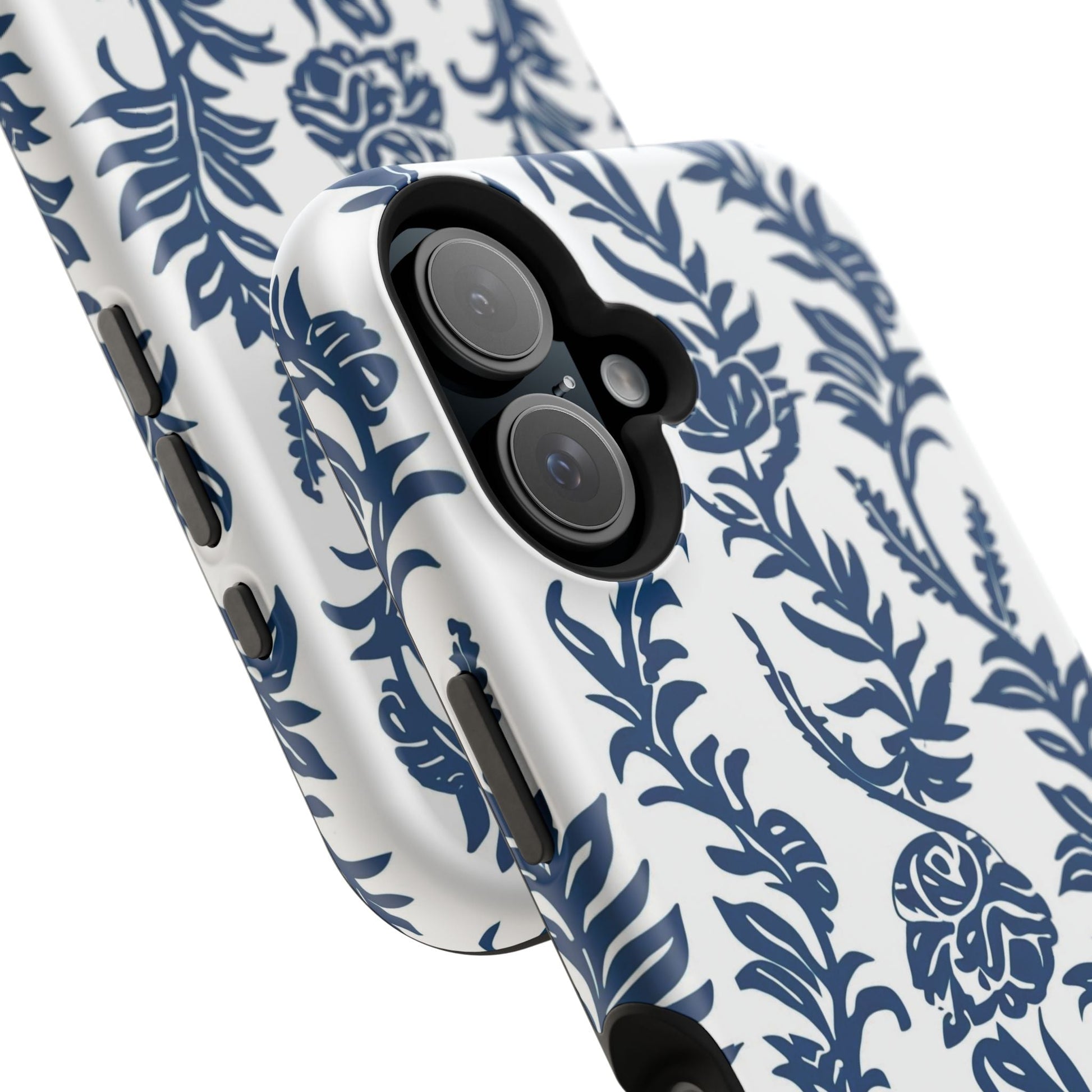 Phone Case — Blue Floral Vine Magnetic Impact - Resistant Case - DIGITAL X