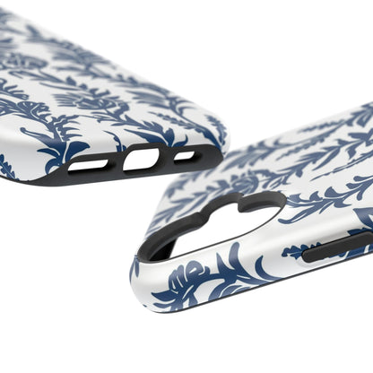 Phone Case — Blue Floral Vine Magnetic Impact - Resistant Case - DIGITAL X