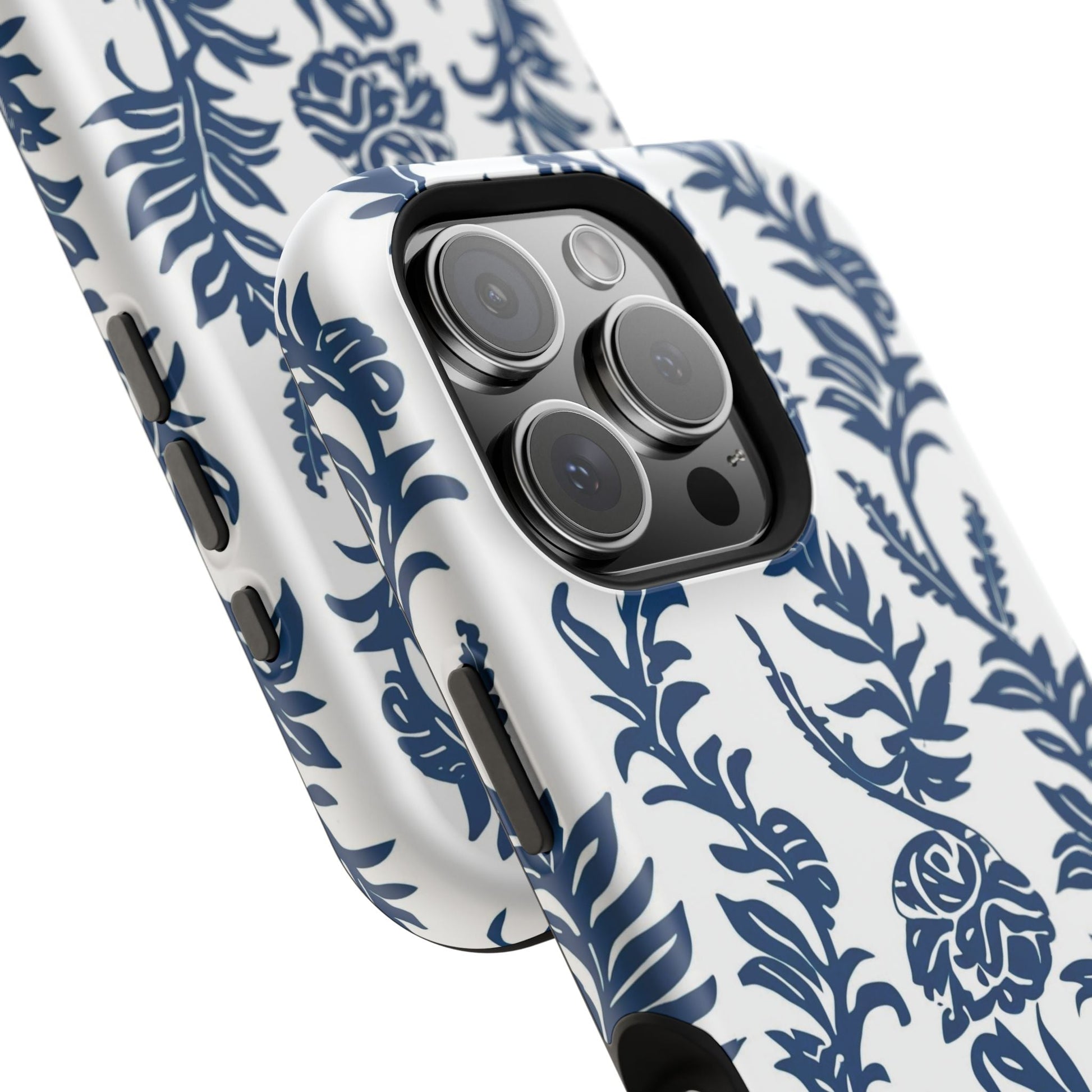 Phone Case — Blue Floral Vine Magnetic Impact - Resistant Case - DIGITAL X