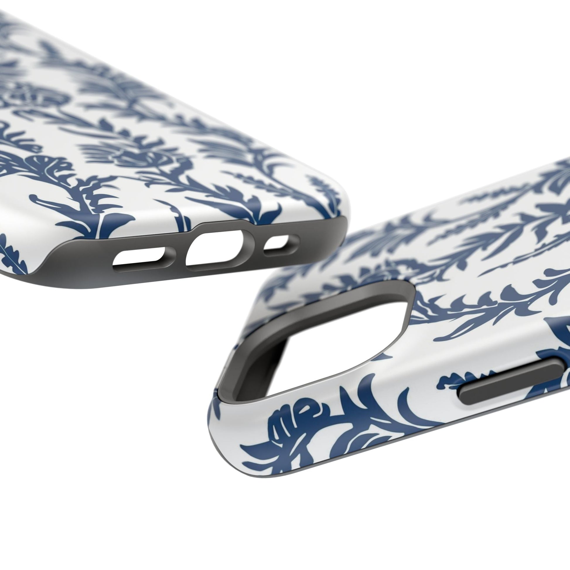 Phone Case — Blue Floral Vine Magnetic Impact - Resistant Case - DIGITAL X