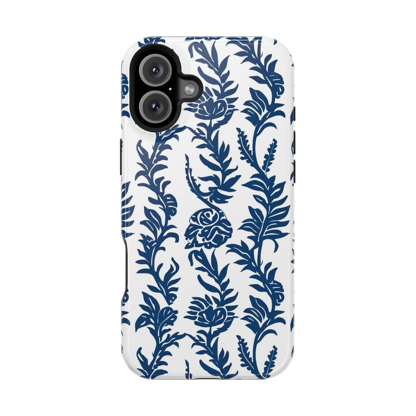 Phone Case — Blue Floral Vine Magnetic Impact - Resistant Case - DIGITAL X