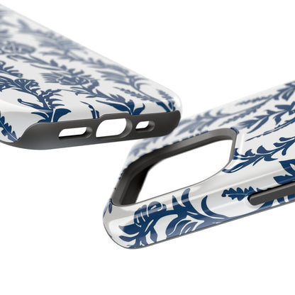Phone Case — Blue Floral Vine Magnetic Impact - Resistant Case - DIGITAL X