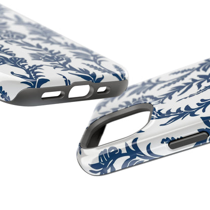 Phone Case — Blue Floral Vine Magnetic Impact - Resistant Case - DIGITAL X