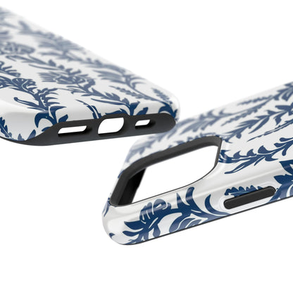 Phone Case — Blue Floral Vine Magnetic Impact - Resistant Case - DIGITAL X