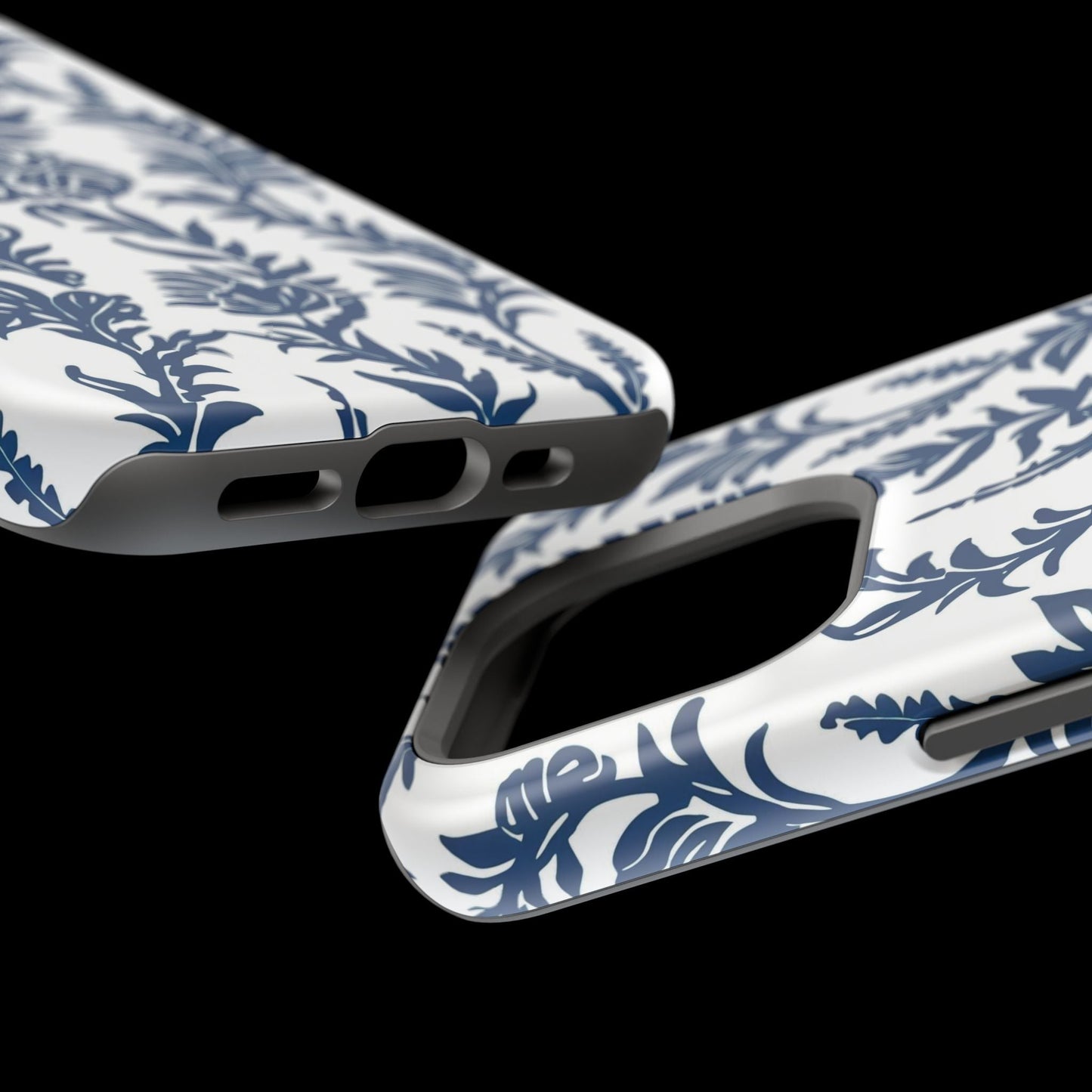 Phone Case — Blue Floral Vine Magnetic Impact - Resistant Case - DIGITAL X