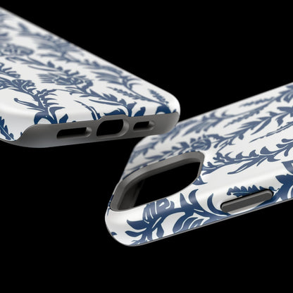 Phone Case — Blue Floral Vine Magnetic Impact - Resistant Case - DIGITAL X