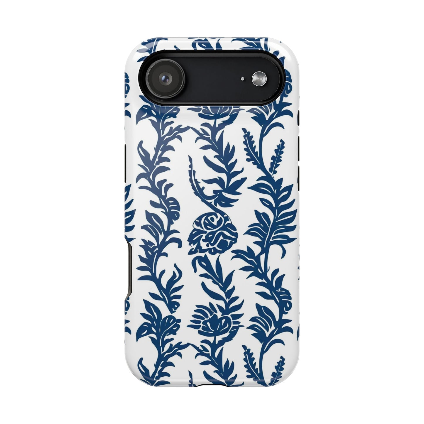 Phone Case — Blue Floral Vine Magnetic Impact - Resistant Case - DIGITAL X