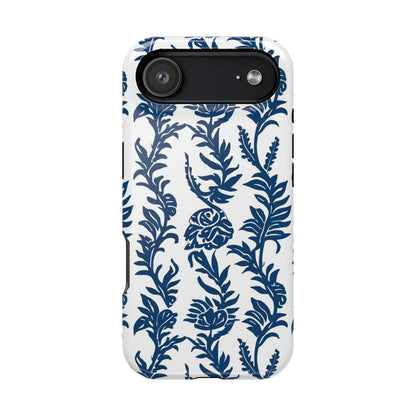 Phone Case — Blue Floral Vine Magnetic Impact - Resistant Case - DIGITAL X