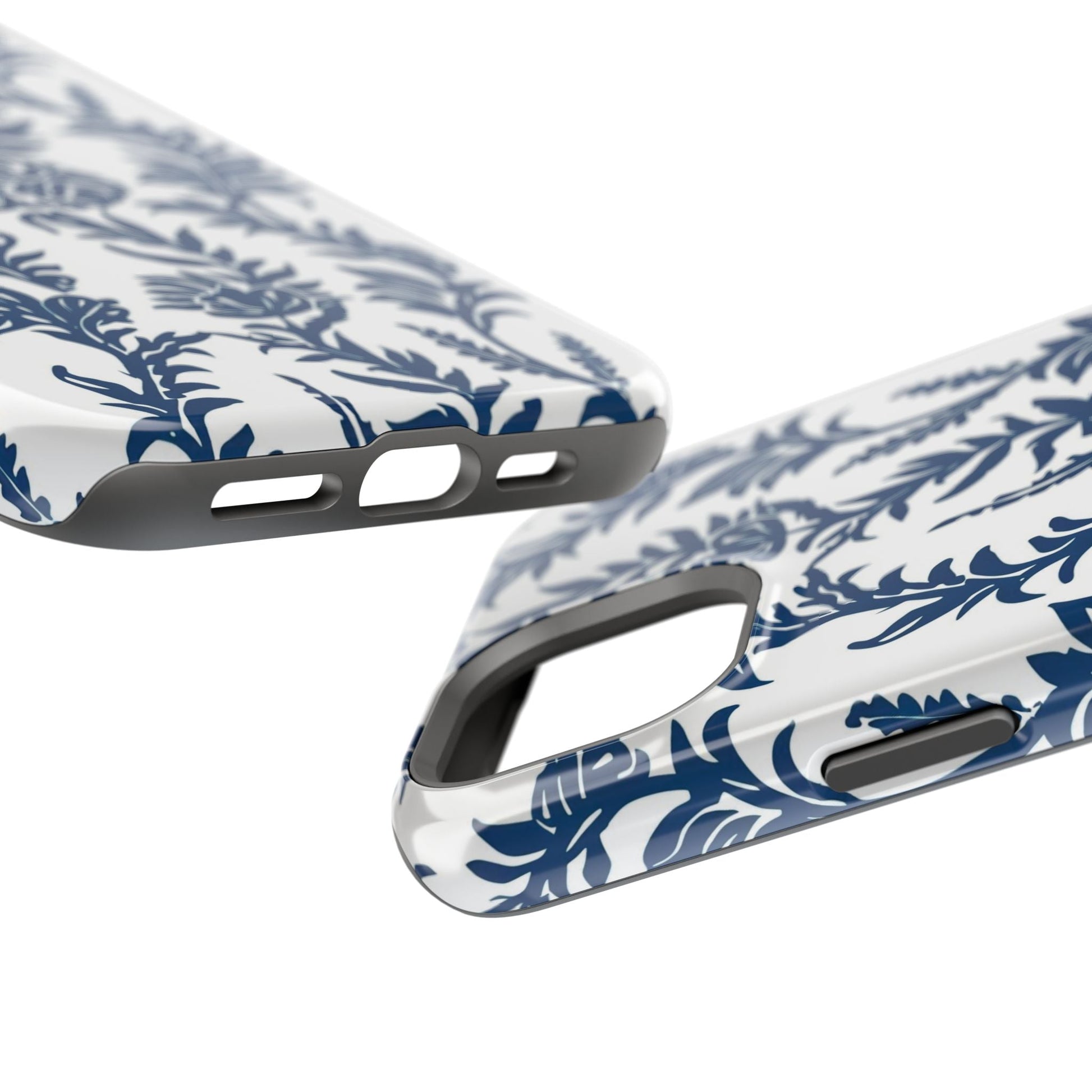 Phone Case — Blue Floral Vine Magnetic Impact - Resistant Case - DIGITAL X