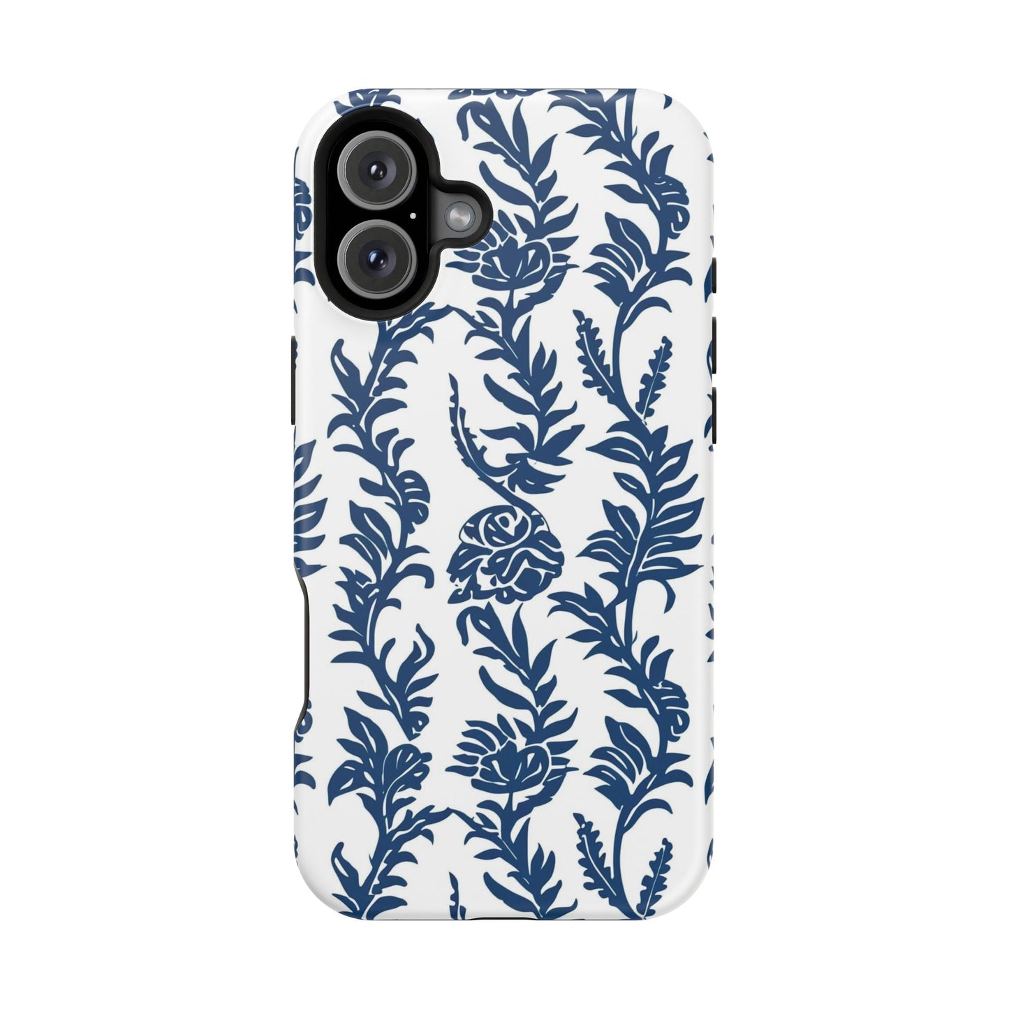 Phone Case — Blue Floral Vine Magnetic Impact - Resistant Case - DIGITAL X