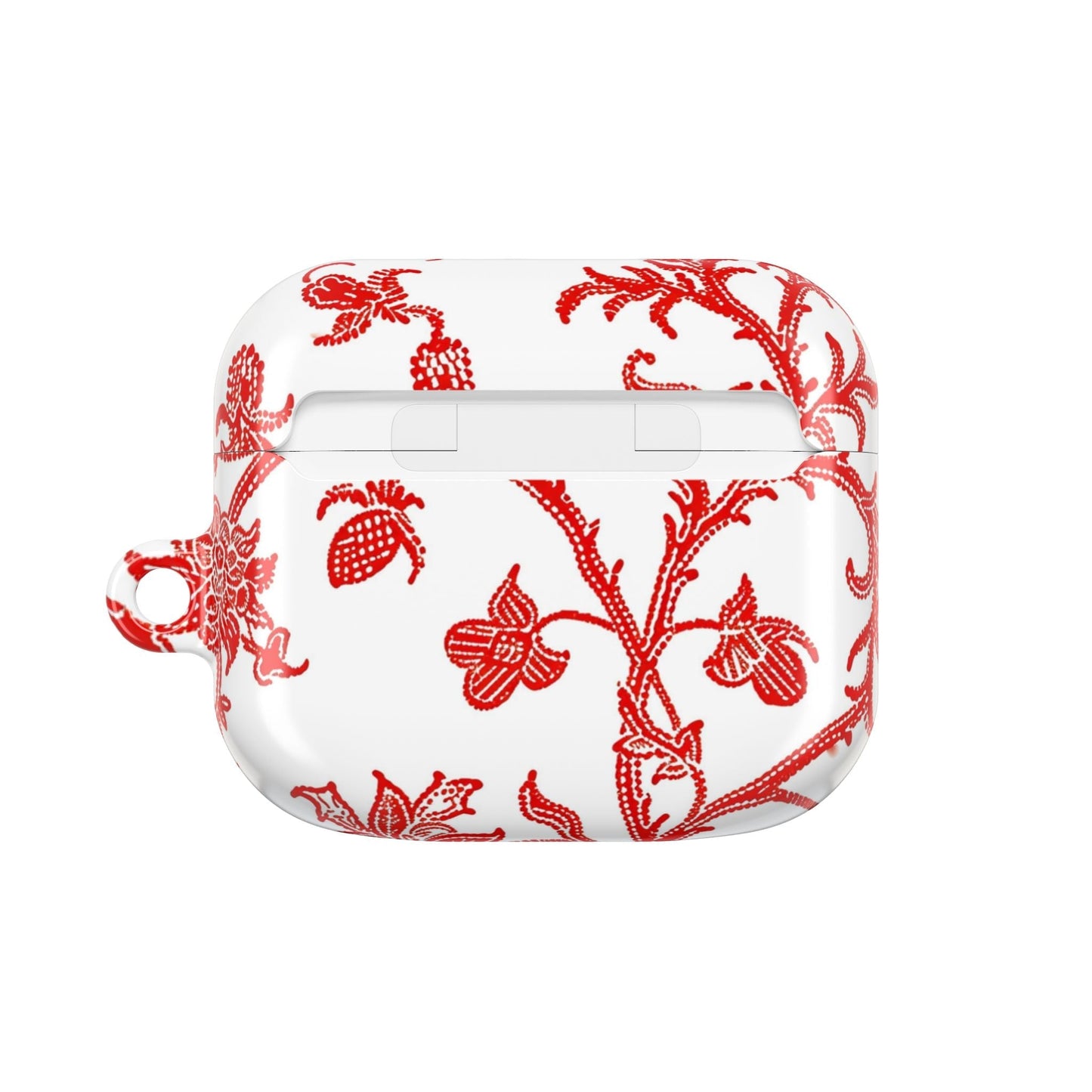 Red Chinoiserie Floral AirPod Case — Vintage - Inspired Protective Cover - DIGITAL X