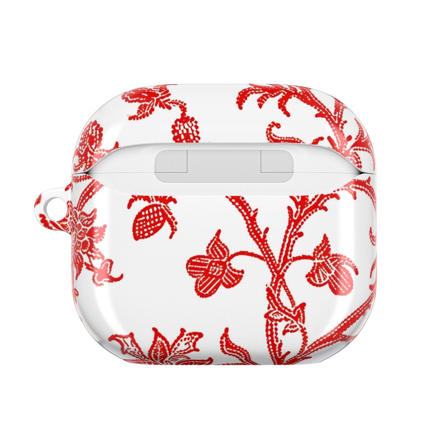 Red Chinoiserie Floral AirPod Case — Vintage - Inspired Protective Cover - DIGITAL X