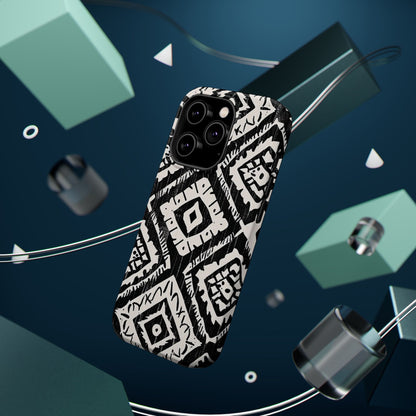 Tribal Black & White Magnetic Impact Case — Shockproof Phone Cover - DIGITAL X