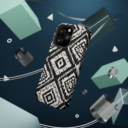 Tribal Black & White Magnetic Impact Case — Shockproof Phone Cover - DIGITAL X