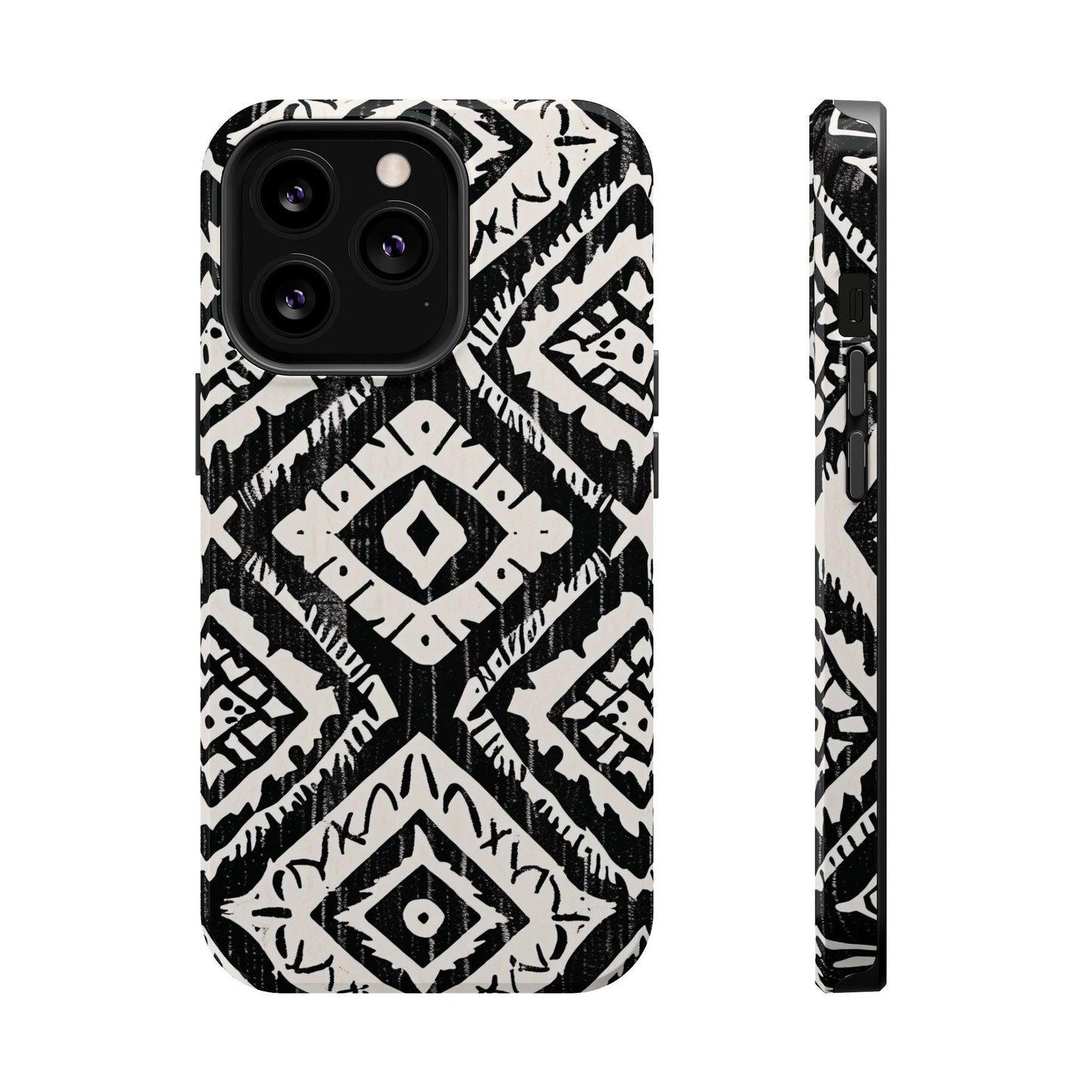 Tribal Black & White Magnetic Impact Case — Shockproof Phone Cover - DIGITAL X