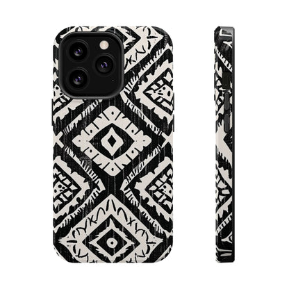 Tribal Black & White Magnetic Impact Case — Shockproof Phone Cover - DIGITAL X