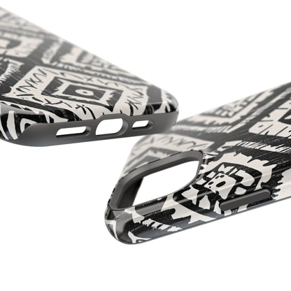Tribal Black & White Magnetic Impact Case — Shockproof Phone Cover - DIGITAL X
