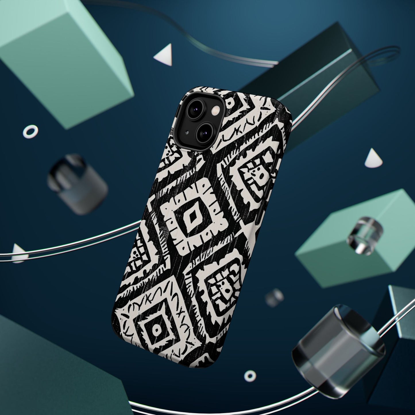 Tribal Black & White Magnetic Impact Case — Shockproof Phone Cover - DIGITAL X