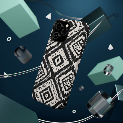 Tribal Black & White Magnetic Impact Case — Shockproof Phone Cover - DIGITAL X