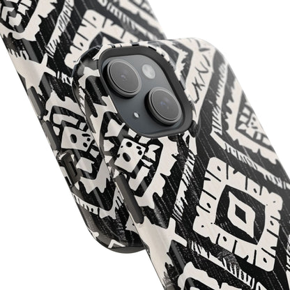 Tribal Black & White Magnetic Impact Case — Shockproof Phone Cover - DIGITAL X