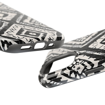 Tribal Black & White Magnetic Impact Case — Shockproof Phone Cover - DIGITAL X