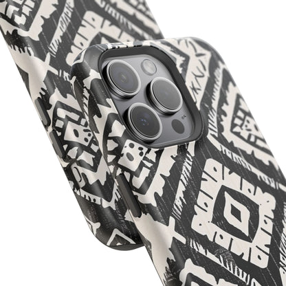 Tribal Black & White Magnetic Impact Case — Shockproof Phone Cover - DIGITAL X