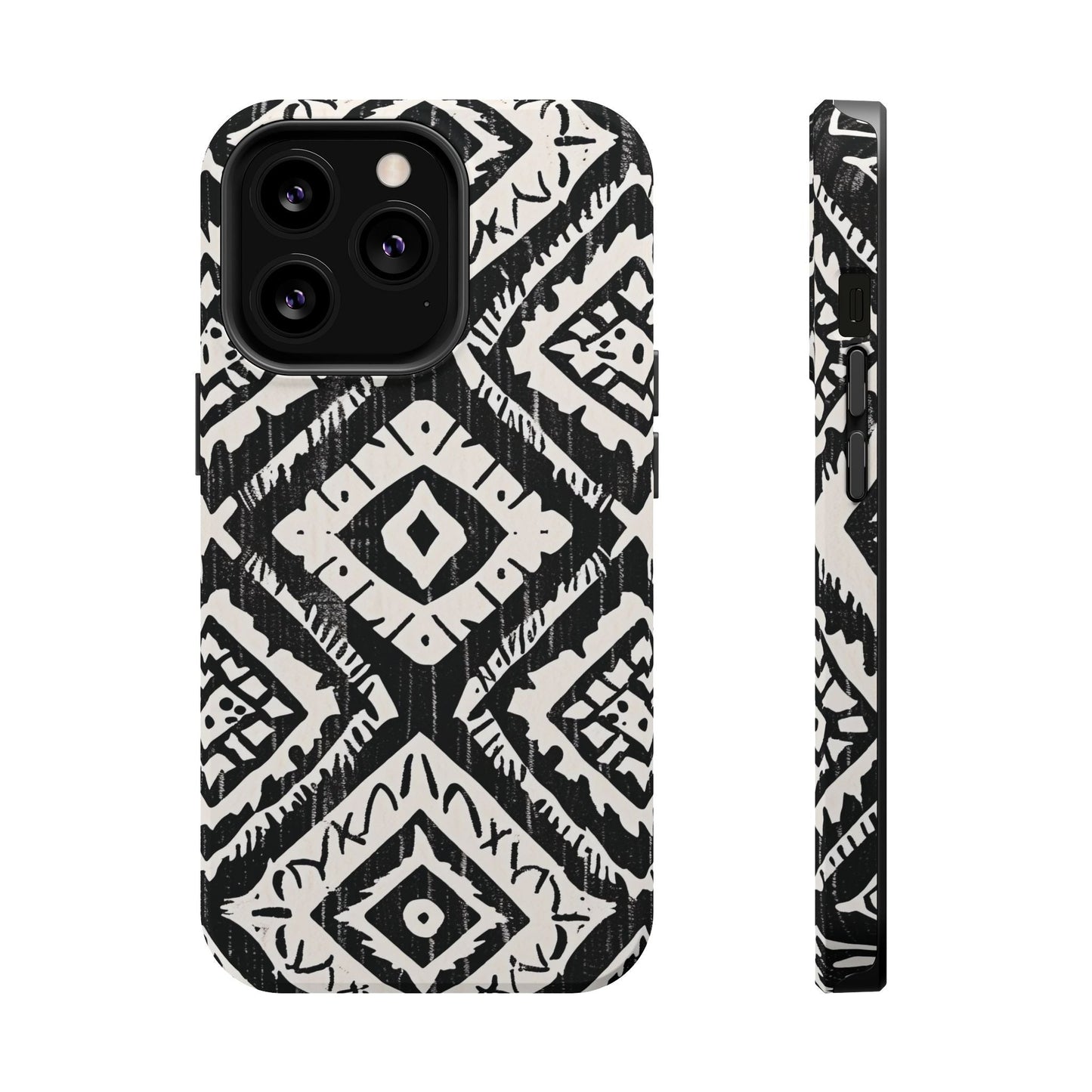 Tribal Black & White Magnetic Impact Case — Shockproof Phone Cover - DIGITAL X